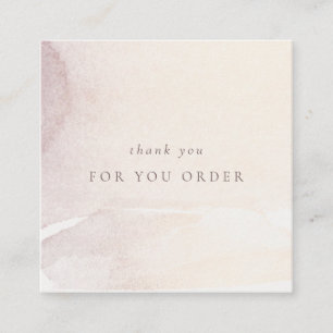 Cartão De Visita Quadrado Elegante Abstrato Dourado Roxo Brilhante Obrigado