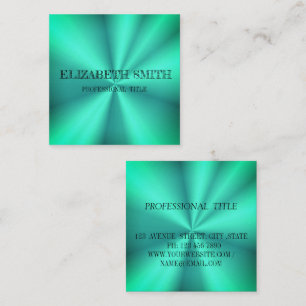 Cartão De Visita Quadrado Elegante azul-ombre-cartão de visita moderno