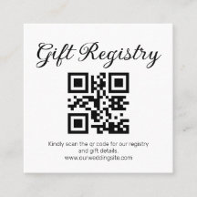 elegante código QR de registro de presentes minima