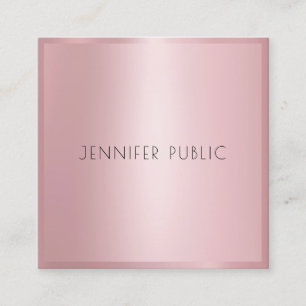 Cartão De Visita Quadrado Elegante Dourado Elegante, profissional minimalist