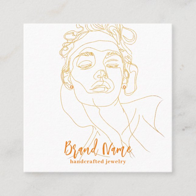 Cartão De Visita Quadrado Elegante Elegante Mínimo de Ecrã de Arranque (Vol. (Frente)