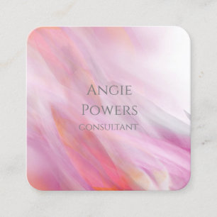 Cartão De Visita Quadrado elegante estilo de aquarela moderna artística pers