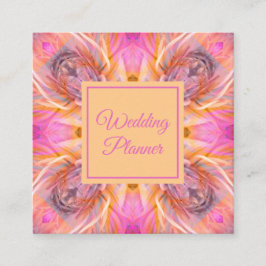 Cartão De Visita Quadrado Elegante Floral Abstrato