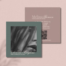 Elegante moderno, Green Brown Script Hair Studio