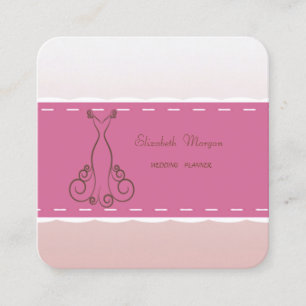 Cartão De Visita Quadrado Elegante Moderno Profissional de Luxo, Vestido