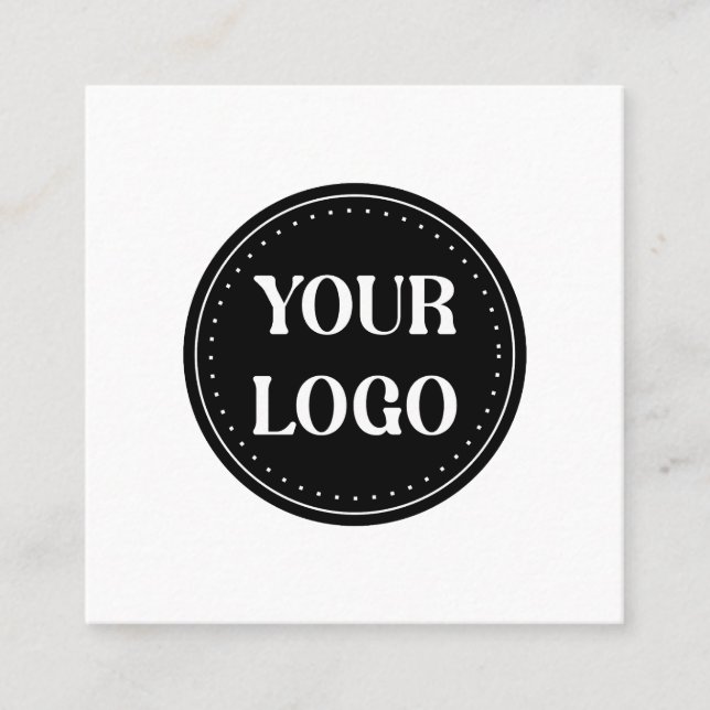 Cartão De Visita Quadrado elegante, moderno, refinado e editável. (Frente)