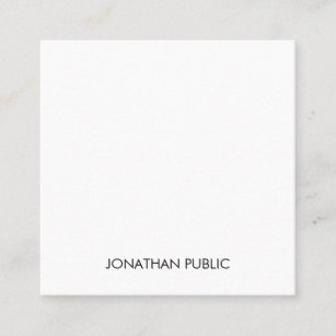Cartão De Visita Quadrado Elegante profissional moderno Modelo minimalista