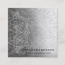 Cartão De Visita Quadrado Elegante Yoga