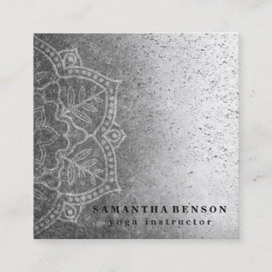 Cartão De Visita Quadrado Elegante Yoga