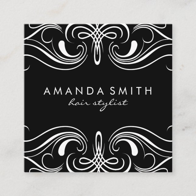 Cartão De Visita Quadrado Elementos para ricos (Frente)