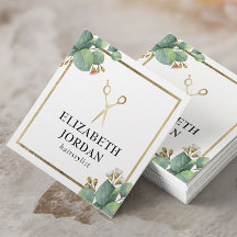 Embalagem Dourada Tesoura Salon Vintage Botânica