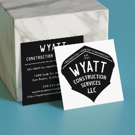 Cartão De Visita Quadrado Embarcação Comercial Marinha Residencial