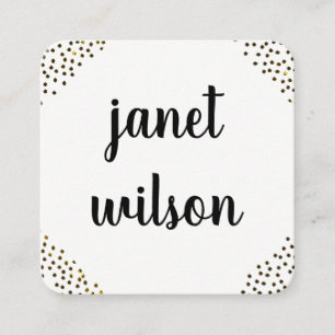 Cartão De Visita Quadrado Embelagens Chic Spotted
