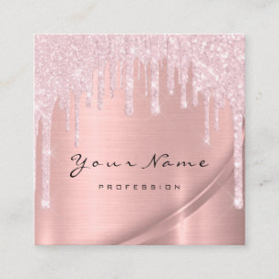 Cartão De Visita Quadrado Encerando a depilação bronzeia gotejamentos