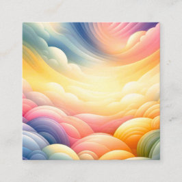 Cartão De Visita Quadrado Encontrar a paz nas coludes do Sonho Puffy