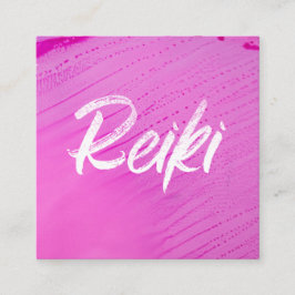 Cartão De Visita Quadrado Energia cura Reiki do *~* do médico mestre de