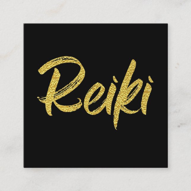 Cartão De Visita Quadrado Energia do *~* que cura o mestre ou o médico de (Frente)