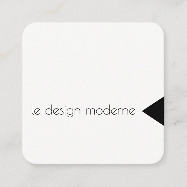 Cartão De Visita Quadrado Ênfase de triângulo (Frente)