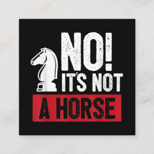 Cartão De Visita Quadrado Engraçado Xess King Castling Design