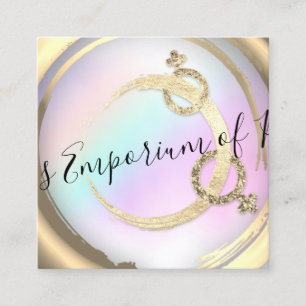 Cartão De Visita Quadrado Ensino Físico - Colégio Rosa Dourado