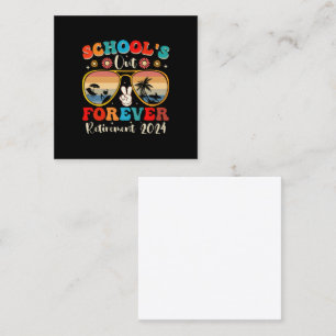 Cartão De Visita Quadrado Escolas Aulas Terminam para Sempre Professor Apose