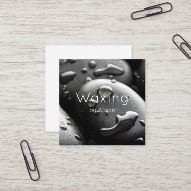 Cartão De Visita Quadrado Escuridão por aquecimento  (Frente/Verso In Situ)