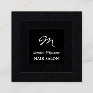 Cartão De Visita Quadrado Escuro sofisticado do quadro moderno