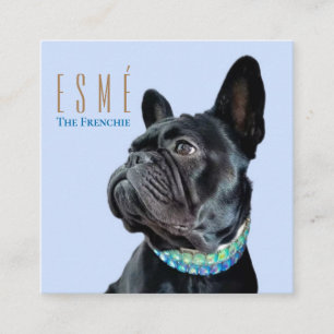 Cartão De Visita Quadrado Esmé de Foto Dupla Personalizada Moderna