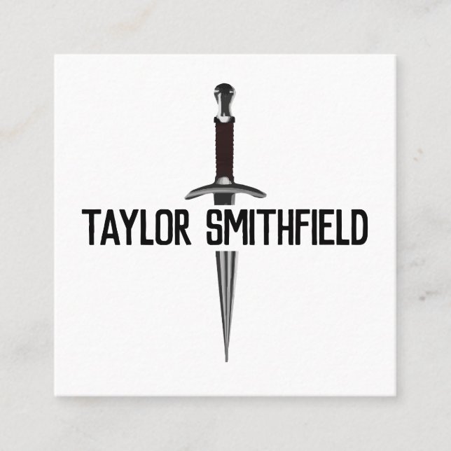 Cartão De Visita Quadrado espada (Frente)