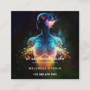 Cartão De Visita Quadrado Esperança Viva   Energia Espiritual