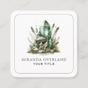 Cartão De Visita Quadrado Espiritual do Crystal Energy Healer