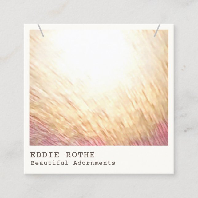 Cartão De Visita Quadrado Esquadrão de Exibição de Colar Moderno Chic Elegan (Frente)