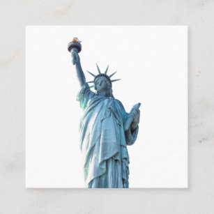 Cartão De Visita Quadrado Estátua da liberdade