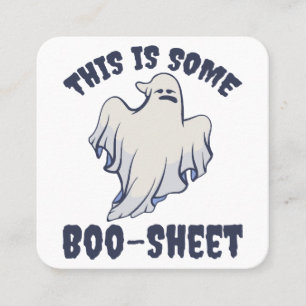 Cartão De Visita Quadrado Este é um Boo Sheet Sassy Ghost