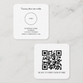 Cartão De Visita Quadrado Estético Elegante Moderno Minimalista Luxuoso Pers