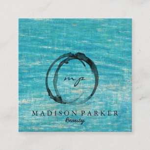 Cartão De Visita Quadrado Estilista de Beleza do Abstrato de Champanhe Elega