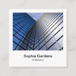 Cartão De Visita Quadrado Estilo de Foto Instantâneo - Edifício Alto