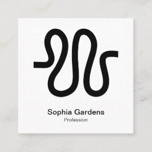 Cartão De Visita Quadrado Estilo de Foto Instantâneo - Linha Curva