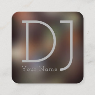 Cartão De Visita Quadrado Estilo do clubbing da noite do DJ