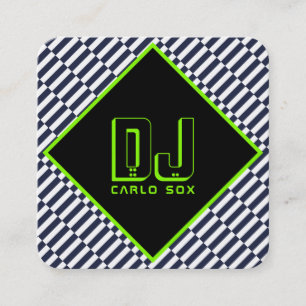 Cartão De Visita Quadrado Estilo progressivo geométrico abstrato moderno