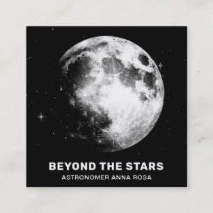 Cartão De Visita Quadrado *~* Estrelas de Luna Cósmica Astrônomo Lunar de Lu