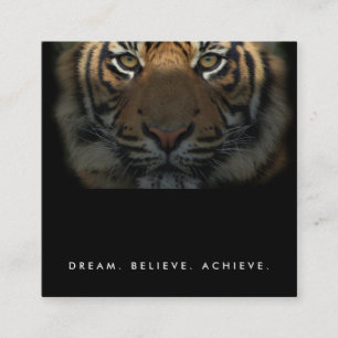 Cartão De Visita Quadrado Estúdio de Malhação profissional Luxo elegante