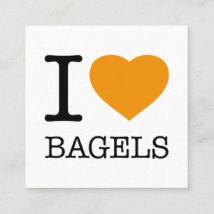 CARTÃO DE VISITA QUADRADO EU AMO BAGELS