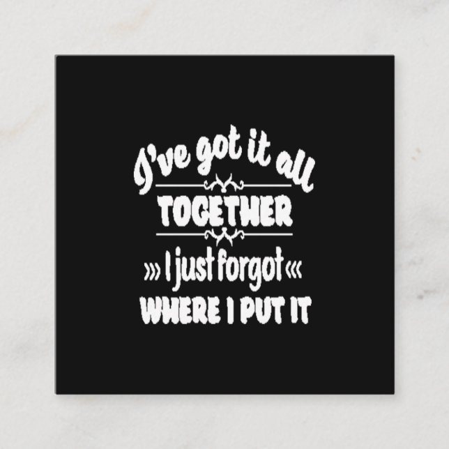 Cartão De Visita Quadrado Eu tenho tudo junto. Esqueci onde coloquei (Frente)