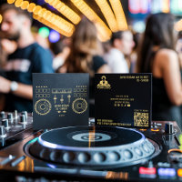 Eventos de Música Dj Moderno Minimalista Preto Mis