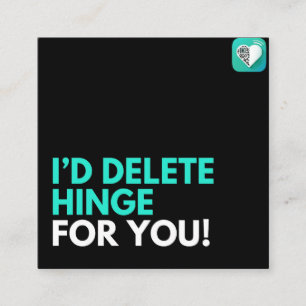 Cartão De Visita Quadrado Excluir dobradiça