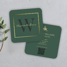 Cartão De Visita Quadrado Exclusivo minimalista avançado profissional