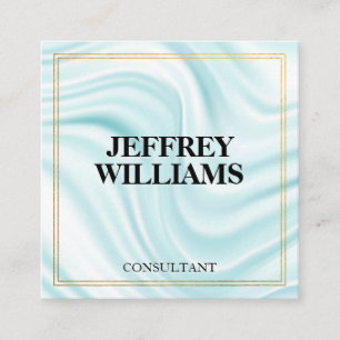 Cartão De Visita Quadrado Executivo Dourado Duplo Limite Pastaperia-Seda