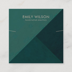 CARTÃO DE VISITA QUADRADO EXIBIÇÃO DA BRACELET DO TRIÂNGULO VERDE DO FRASCO