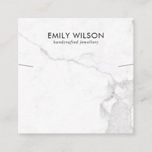 CARTÃO DE VISITA QUADRADO EXIBIÇÃO DA BRACELET NECKLACE DO CALACATTA MARBLE 